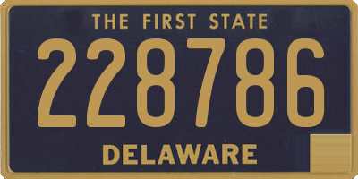 DE license plate 228786