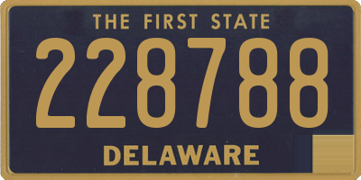 DE license plate 228788