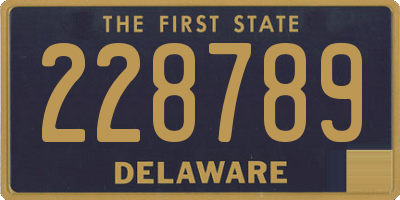 DE license plate 228789