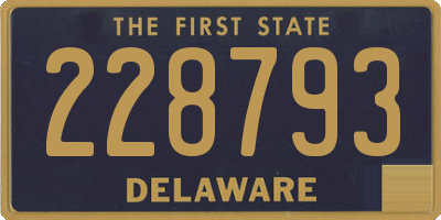 DE license plate 228793