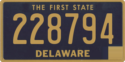 DE license plate 228794