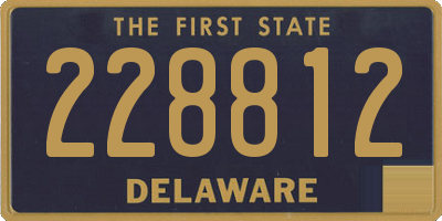 DE license plate 228812