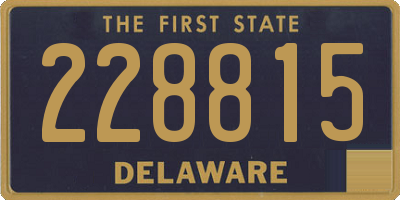 DE license plate 228815
