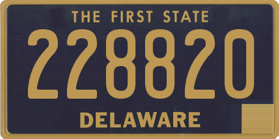 DE license plate 228820