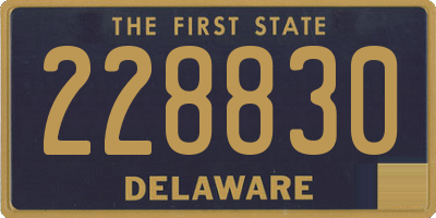 DE license plate 228830