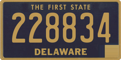 DE license plate 228834