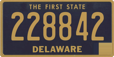 DE license plate 228842