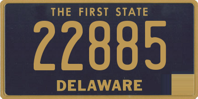 DE license plate 22885