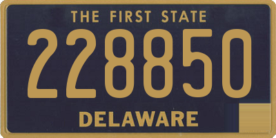 DE license plate 228850