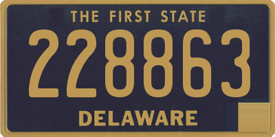 DE license plate 228863