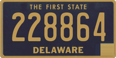 DE license plate 228864