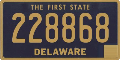 DE license plate 228868