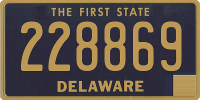 DE license plate 228869