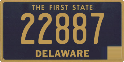 DE license plate 22887