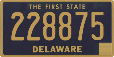 DE license plate 228875