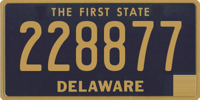 DE license plate 228877