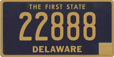 DE license plate 22888