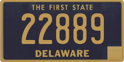 DE license plate 22889