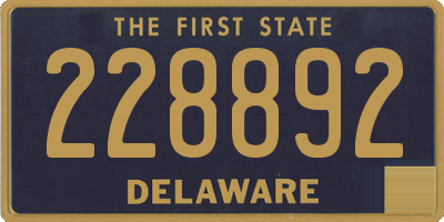 DE license plate 228892