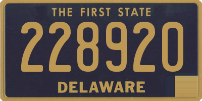 DE license plate 228920