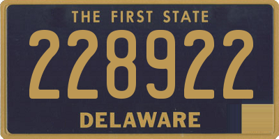 DE license plate 228922