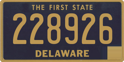 DE license plate 228926