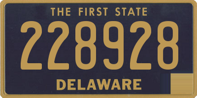 DE license plate 228928