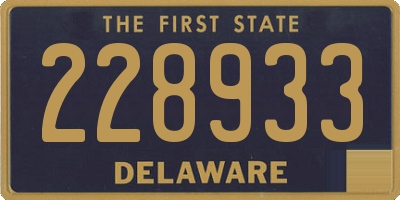 DE license plate 228933