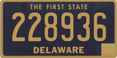 DE license plate 228936