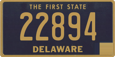 DE license plate 22894