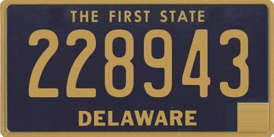 DE license plate 228943