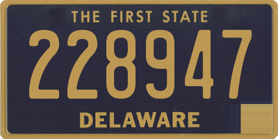 DE license plate 228947