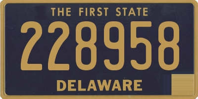 DE license plate 228958