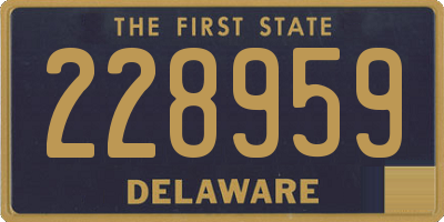 DE license plate 228959