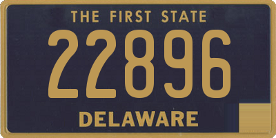 DE license plate 22896