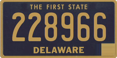 DE license plate 228966