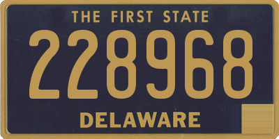 DE license plate 228968