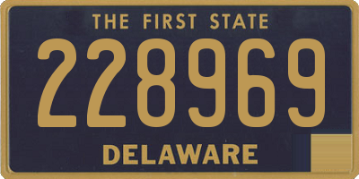 DE license plate 228969