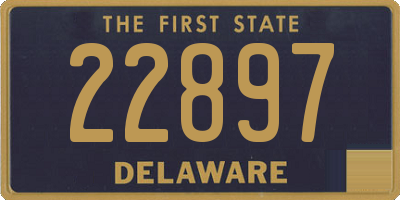 DE license plate 22897