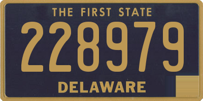 DE license plate 228979