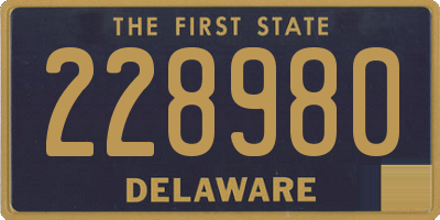 DE license plate 228980