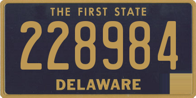 DE license plate 228984