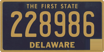 DE license plate 228986