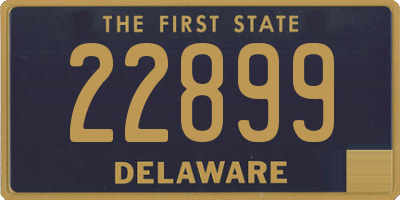 DE license plate 22899