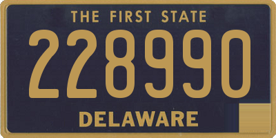 DE license plate 228990