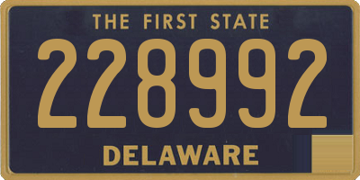 DE license plate 228992