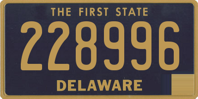 DE license plate 228996