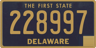 DE license plate 228997