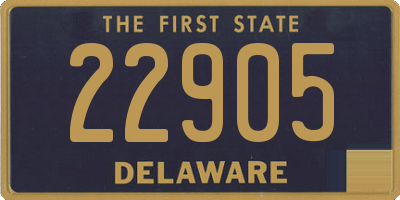 DE license plate 22905