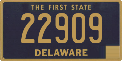 DE license plate 22909